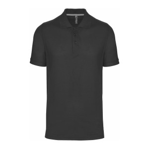 POLO PIQUÉ HOMEM M/M 2 BOT CINZA ESC WK274